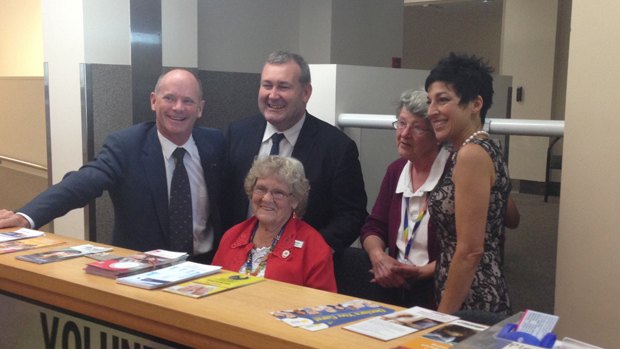 Campbell Newman, Jack Dempsey and Lisa Newman.