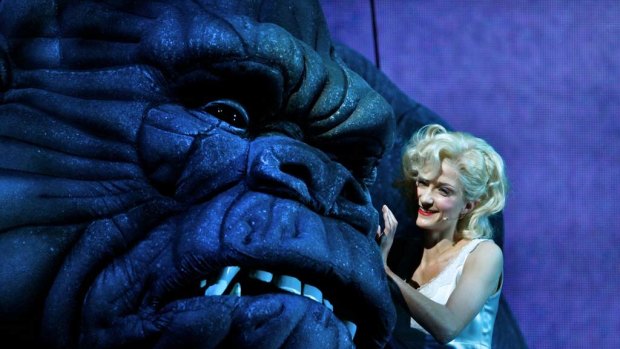 Leading lady Esther Hannaford with King Kong.
