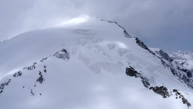 Pigne d'Arolla mountain near Arolla, Switzerland, where four Alpine climbers have died.