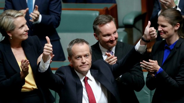 Opposition Leader Bill Shorten after delivering the budget reply speech on Thursday.