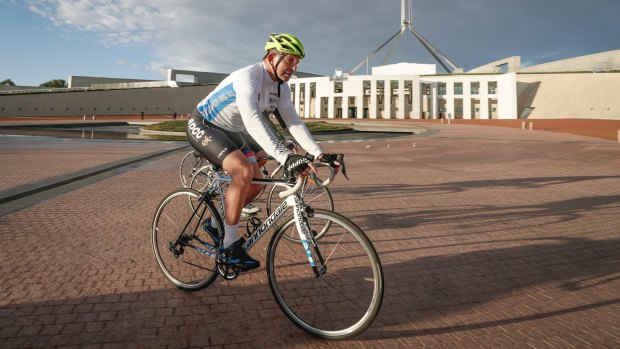 Tony Abbott launches Pollie Pedal on Wednesday.