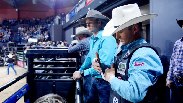 Riding for Australia: Wilkinson will line up for his country in the PBR Global Cup this weekend.