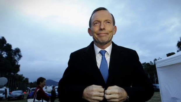 Opposition Leader Tony Abbott is already thinking about his victory speech for September's federal election.