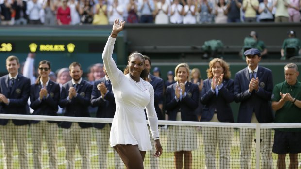 "To all the moms out there, I was playing for you today. And I tried": Serena Williams.