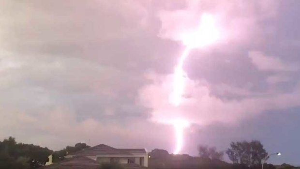 Lightning storm over Perth.