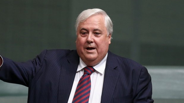 Palmer United Party leader Clive Palmer in the House of Representatives on Tuesday.