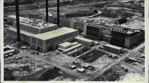 The Morwell power plant soon after it was built. 