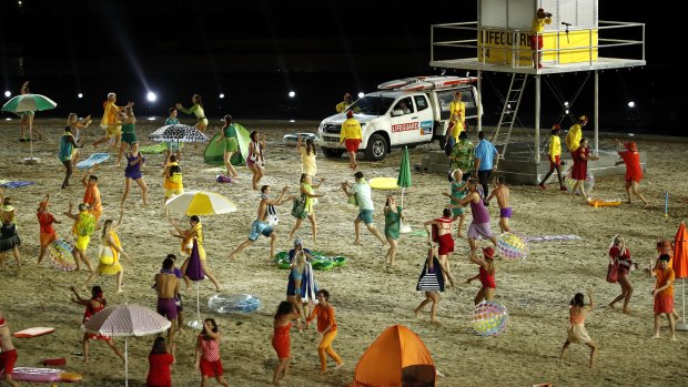 The opening ceremony celebrated Australia's beach culture.
