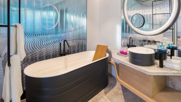 Bathroom at W Brisbane that opened on June 1.