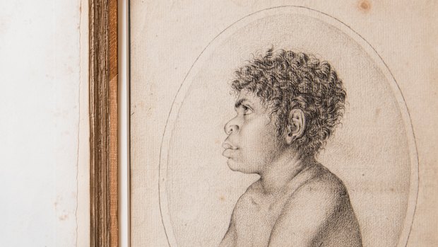 A rare drawing of Aboriginal teenager Toulgra (right), acquired by the State Library, and the version printed in a book.