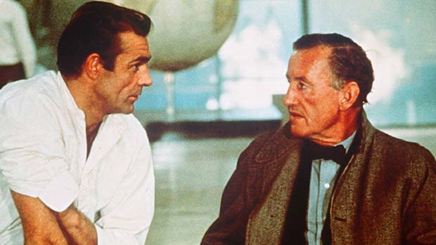 A complex man: Sean Connery and Ian Fleming discuss James Bond's character while filming <em>Dr No</em>.