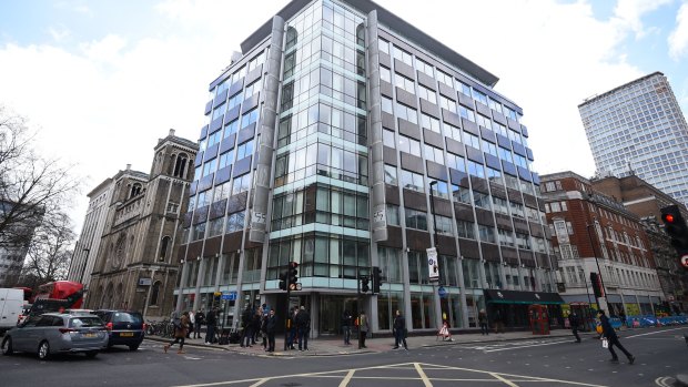 The offices of Cambridge Analytica in central London which announced it was closing in March.