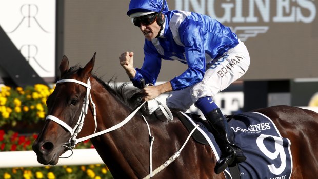Deadly duo: Hugh Bowman enjoys another extraordinary ride on board the champion mare.