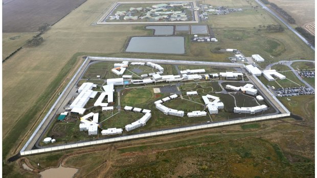 Marngoneet Correctional Centre in the foreground with Barwon Prison behind.