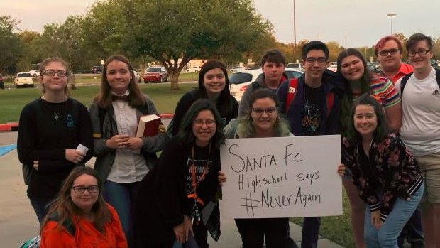 Students at Santa Fe High School staged a walk out in protest of gun violence just weeks ago.