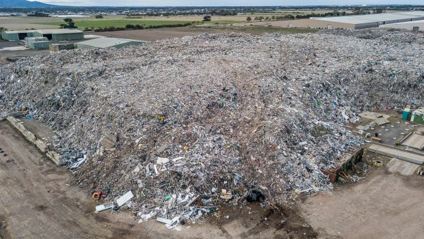 The CFA gave evidence to VCAT that the recycling stockpile in Lara is likely to go up in flames.