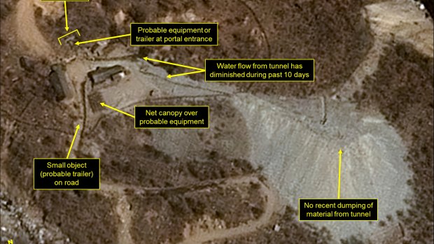 Punggye-ri nuclear test site on April 12.