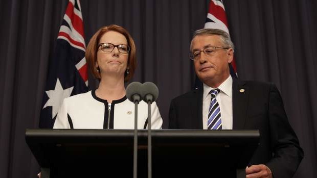 Prime Minister Julia Gillard speaks to the media , at Parliament House in Canberra.