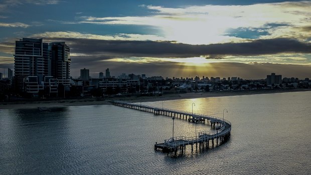 Sunrise at Port Melbourne.
