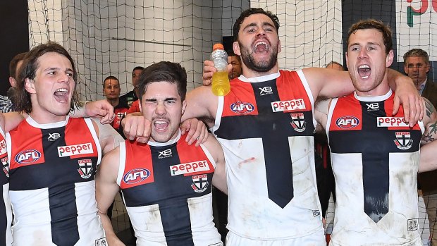 High note: Upset win over Melbourne a highlight of the Saints' season to date.