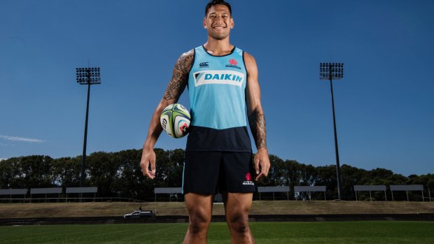Back to Brookie: Israel Folau on familiar ground from his NRL days. 