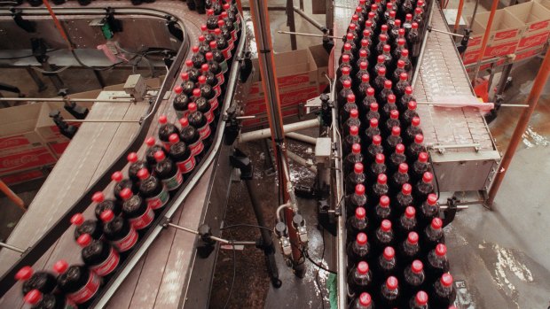 The bottling line at Coca Cola's Northmead facility.