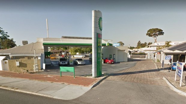 The BP service station in Alexander Heights.