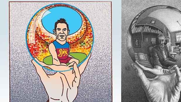 AFL great Luke Hodge, and Hand with Reflecting Sphere (1935).
