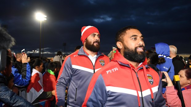 Proud: Fifita will line up for Tonga but still be ready for the Blues in game 3.