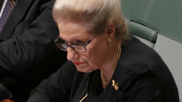 Liberal MPs Ian Goodenough and Bronwyn Bishop during question time on Tuesday.