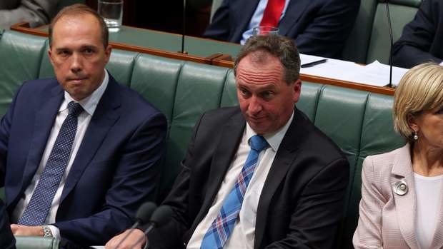Barnaby Joyce during question time on Thursday.