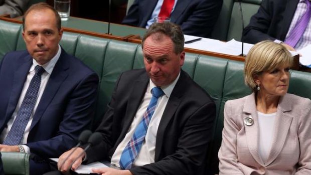 Barnaby Joyce during question time on Thursday.