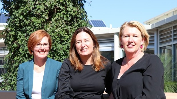 ACT ministers Meegan Fitzharris and Yvette Berry joined Franklin Early Childhood School principal Julie Cooper on Thursday to announce the school's expansion beyond Year 2.