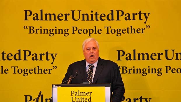 Clive Palmer launching his Palmer United Party.