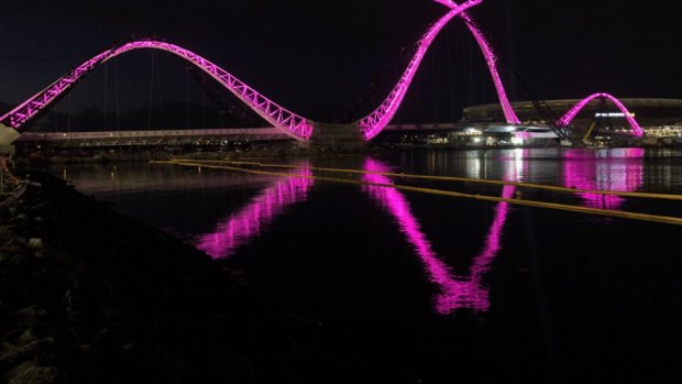 Matagarup Bridge is open ahead of the AFL clash between Fremantle and Port Adelaide.