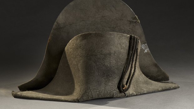 The hat worn by Napoleon Bonaparte, recovered on the battlefield of Waterloo by the captain of Holland Dragons and sold on Monday for half a million dollars.