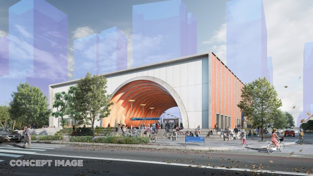 How North Melbourne station will look from Laurens Street.