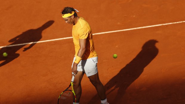 Shock loss: Rafa Nadal was beaten by Dominic Thiem. 