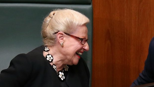 Opposition communications spokesman Jason Clare talks with Speaker Bronwyn Bishop on Tuesday.