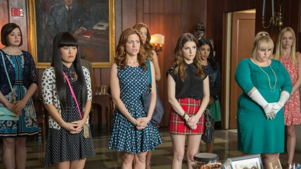 Wilson, second from right, in Pitch Perfect 2 (2015).