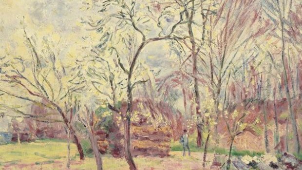 Premier jour de printemps à Moret (First day of spring in Moret), painted by Alfred Sisley in 1889.