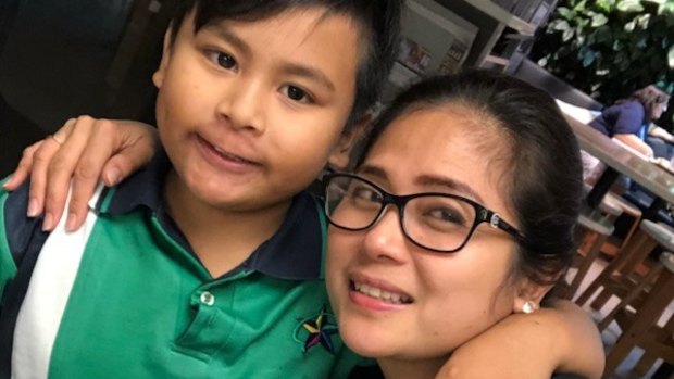 Ms Romulo said she did not want to have to leave her eight-year-old son.