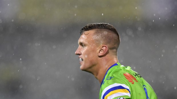 Under scrutiny: Jack Wighton looks on during a wet night in the capital.