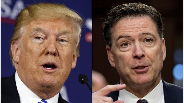 War of words: Donald Turmp and James Comey.