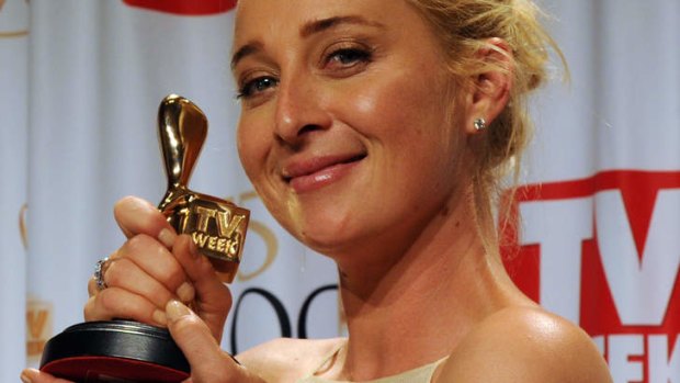 Golden girl ... Asher Keddie wins the ultimate prize, the Gold Logie.
