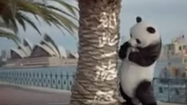 A still from a China state TV film "Bad Panda", which teaches Chinese tourists to behave well overseas.