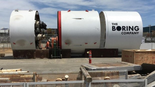 The Boring Company's tunnelling machine.
