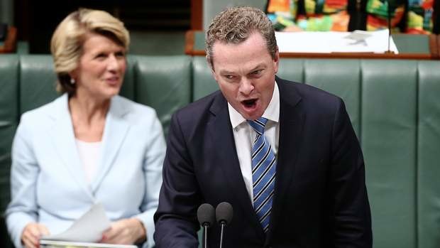 Leader of the House Christopher Pyne during question time. Photo: Alex Ellinghausen