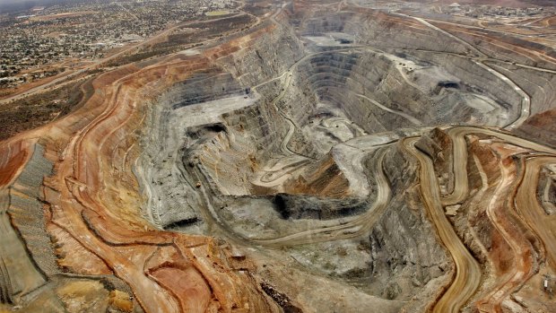 The "Super Pit" at the Kalgoorlie Consolidated Gold Mine.