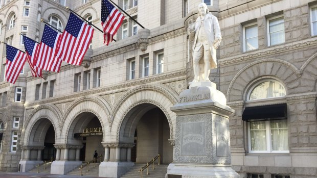 The exterior of the Trump International Hotel in Washington.